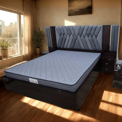 Luxurious King-Size Bed with Premium Upholstered Headboard